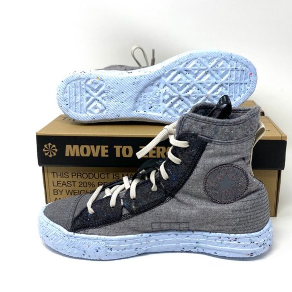 💖MEGA SALE💖Converse CTAS Crater High Top Blue Gray Black Shoes Womens 169418C - Picture 4 of 8